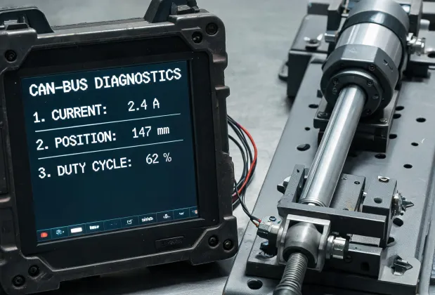 Linear actuator diagnostic interface