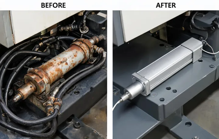 Hydraulic to electric actuator comparison